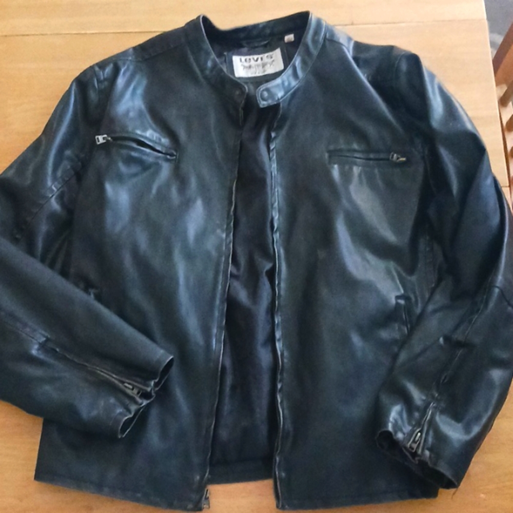 Vintage Levi's biker jacket. Vegan leather.